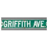 Street Sign, "Griffith Ave" - Metal,