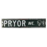Street Sign "Pryor Ave" (2) - Metal