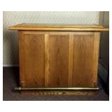 Oak Bar w/ Glass Top