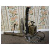 Hook, Wood Wheel Pulley, Machete, +More