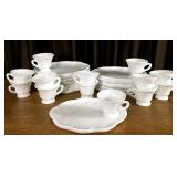 Westmoreland Milk Glass Snack Set