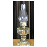 Aladdin Style Hurricane Lamp, Clear Glass