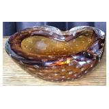 Vintage Italian Murano Art Glass Bullicante Bowl