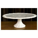 Milk Glass Cake Plate