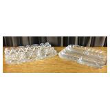 Clear Glass Divided Relish Tray (2)