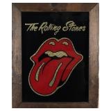 Vintage Framed Rolling Stones Glass