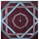 Stained Glass Framed Panel, 27 1/2"  Square