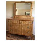 Antique Springfield Furniture Co Dresser w/ Mirror