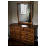 Solid Maple Dresser with Mirror