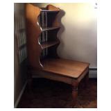 Unique Vintage Maple End Table with Tired Display