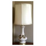 Hollywood Regency With and Gold Lamp