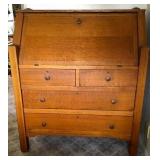 Antique Mission Quarter Sawn Oak Drop Front Desk