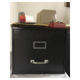 Single Metal File Drawer w/ Contents