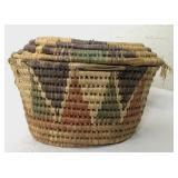 Handwoven Basket with Lid