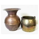 Copper Spittoon, Brass Bucket