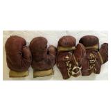 Vintage Boxing Gloves (2 pairs)