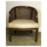 Cane Back Barrel Chair
