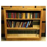 Vintage Maple Solid 3 Shelf Bookcase with Books