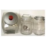 Glass Candy Jars, Containers (3)
