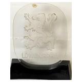 Lighted Lowenbrau Beer Sign, Lucite