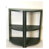 Vintage Wooden Half Moon Three Tier Shelf