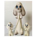 Bigeye Ceramic Poodle & Pups