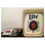Miller Lite & Miller Highlife Lighted Signs (2)