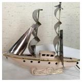 Retro Pink & Gold Sailboat TV Lamp