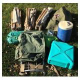 Camping Group - Cots, Tent, Backpack, Water Cont.