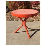 Small Vintage Metal Outdoor Side Table
