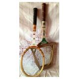 Vintage Wood Tennis Rackets (2)