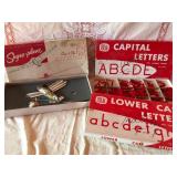 Vintage Skyro Toy Plane & Flannel Letters