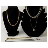 Silver & Gold Colored Necklaces & Bracelet