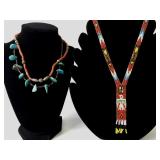 Coral, Turquoise, & Beaded Necklaces (3)