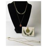 Jade & Gold Plate Necklaces (5)