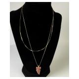 14K Gold Necklaces (2), 5.6g