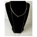 14K Gold Necklaces (2), 7.7g