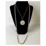 Sterling Silver Necklaces (2), 64.4g