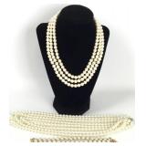 Vintage Signed Faux Pearls (3)