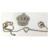 Vintage Rhinestone Belt & Belt Buckle