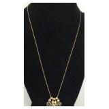14K Gold Mothers Necklace w/ (4) Pendants, 2.7g