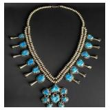Squash Blossom Necklace, Artist Tully Sam