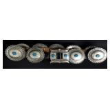 Sterling Silver Large Concho Belt, 700+g