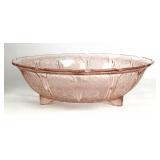 Pink Tri-Footed Cherry Blossom Depression Glass