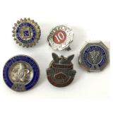 Vintage Sterling Silver Employee Service Pins (5)