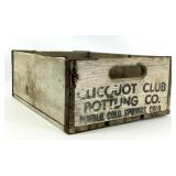 Vintage Clicquot Club Bottling Co Wood Soda Crate