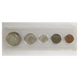1960-P US Mint Uncirculated 5 Coin Set
