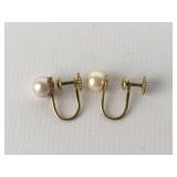 14K Gold Earrings, 1.5g