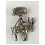 Sterling Silver Brooch, 13.4g