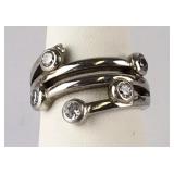 Sterling Silver Ladies Ring Size 8, 5.7g